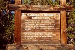 Ebbetts Pass Historical Marker