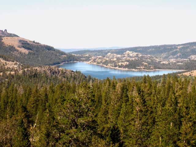 You get a quick glimpse of Caples Lake to the West, as you climb South out of Carson Pass on the Pacific Crest Trail