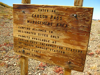 Departing Carson Pass Management Area South on the Pacific Crest Trail