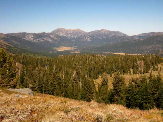 Pickett and Hawkins Peaks while heading South towards Forrestdale Divide