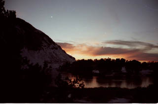 Round Top Lake frozen in late Winter