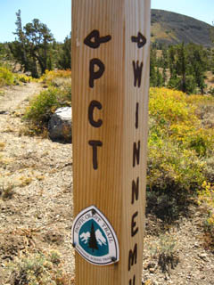Winnemucca Lake Junction one miles South of Carson Pass on the Pacific Crest Trail leads to the Tahoe Yosemite Trail 