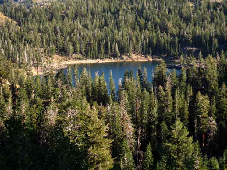 Lower Kinney Lake from Reynolds Peak.