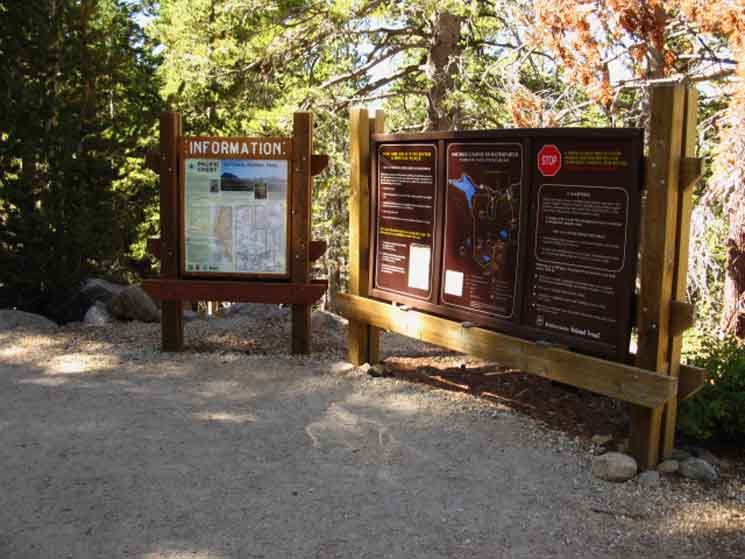 Southbound Pacific Crest Trailhead at Carson Pass.