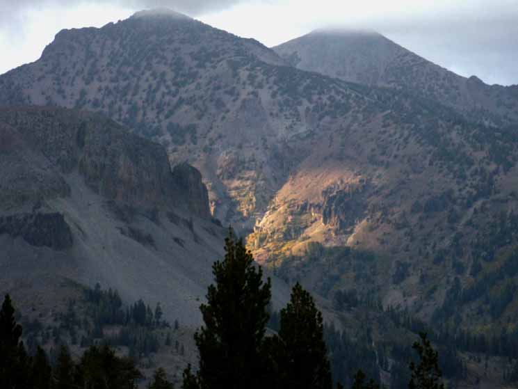 Bull Canyon sunray on flank of Highland Peak.