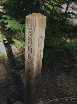 Ebbetts Pass Parking trail junction