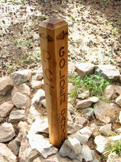 Golden Canyon trail junction on the Pacific Crest Trail.