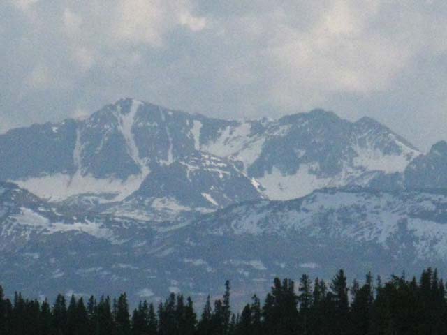 Looking SW we can see the ridge dividing Clarks Fork from Sonora Pass Road.