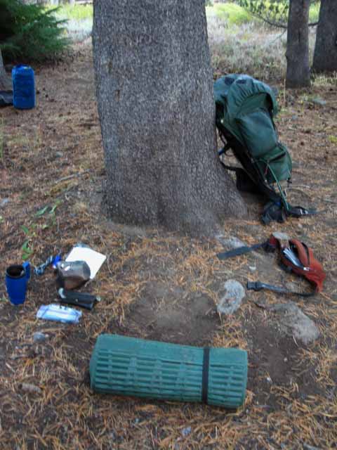 Wolf Creek Campsite, my comfortable seat with footrest pad.