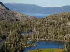 Lake Tahoe with Eagle Lake in foreground, Desolation Wilderness, PCT