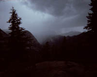 Late Afternoon Rain, Thunder, and lightening at Kennedy Meadows Pack Station