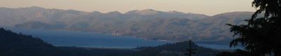 Lake Tahoe Sunset, Southbound above Echo Lake, Sept 2010