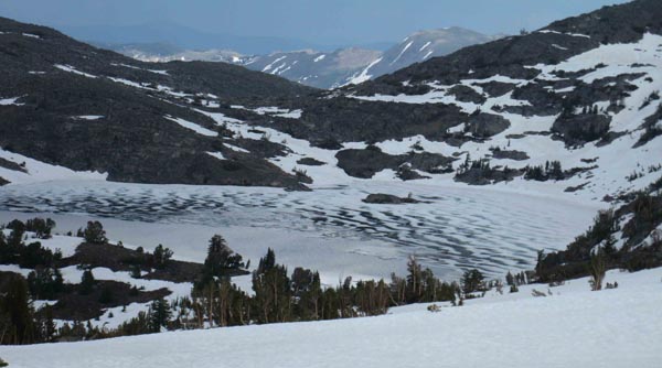 Winnemucca Lake before mountains on Southern side of Forestdale Creek
