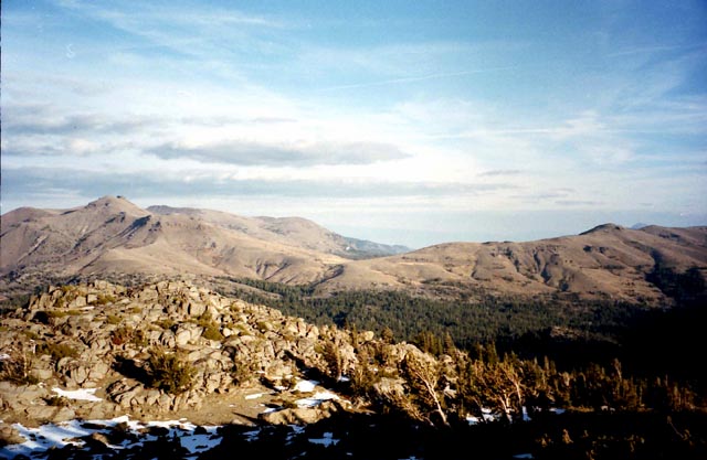 View North of our Southbound exit point from the Tahoe Basin on the PCT and TYT, the Carson Gap.