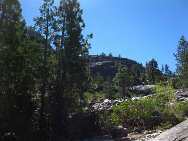 Into a "flat" area below Underwood Valley.