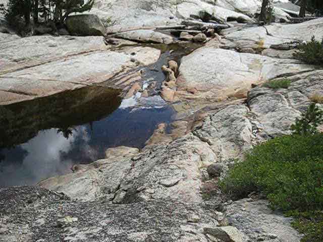 Entering final granite section above the Upper Ford of Summit City Creek.