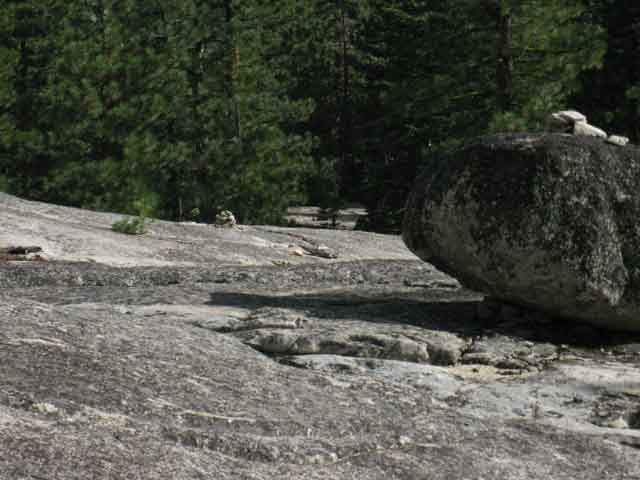Summit City Creek running across bottom of granite flat.