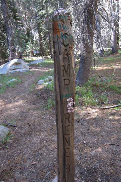 Horse Canyon trail junction defaced in 2013.