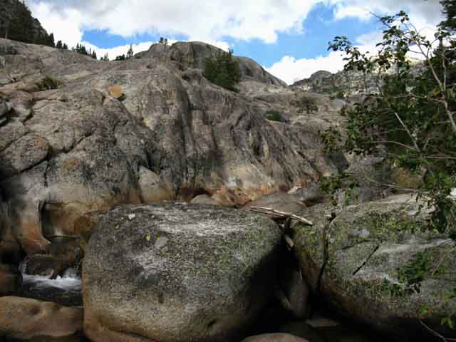 View North up Summit City Canyon from South shore of upper ford.