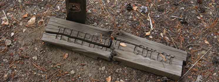 Telephone Gulch trail sign.