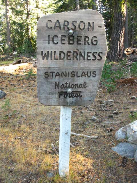 Shorty beyond the trailhead we enter the Carson Iceberg Wilderness.