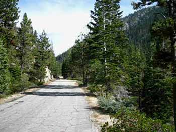 A rock wall along Clarks Fork Road.