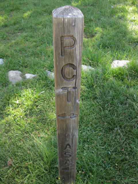 Wolf Creek Pass trail junction on the Pacific Crest Trail.