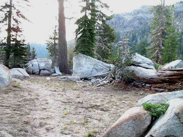 View South into Woods Gulch from the gap to Jenkins Canyon.