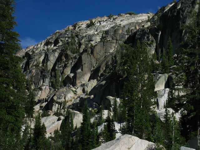 Majestic rock lining the South side of the Clarks Fork headwaters bowl. 