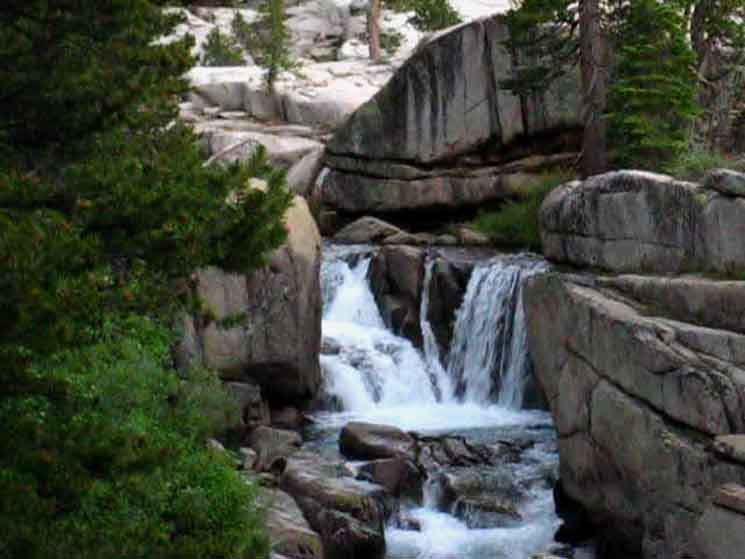 Summit Creek waterfall.