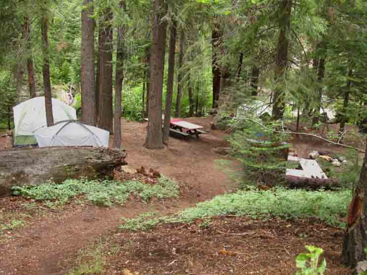 Tent camp on South side of Kennedy Meadows Pack Station.