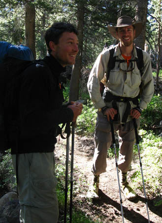 Seth and Merlin in East Carson heading South towards Tuolumne