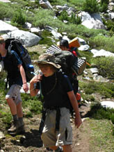 Troop 13 Scouts humping it