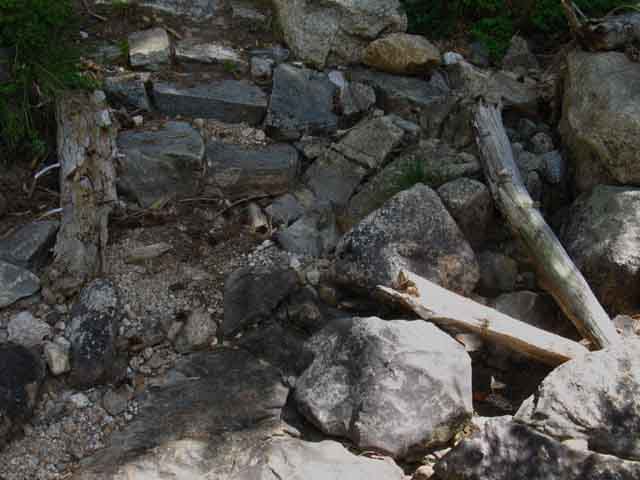 Kerrick Canyon stream bone dry in August 2012.