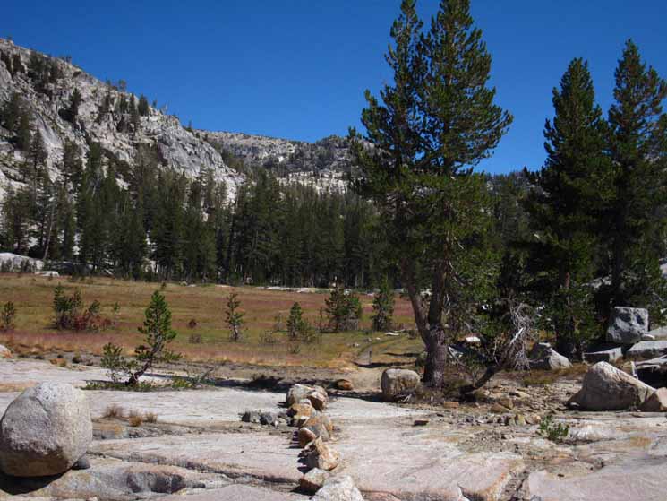 Hiking Pacific Crest Trail South from Smedberg Lake through Yosemite.