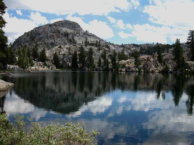 South pond in Seavy Pass, backpacking North Yosemite Backcountry.