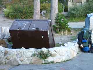 Garbage Cans at Echo Lake trail Head