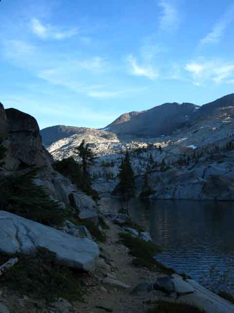 Sunset over Fontanillis Lake and Dicks Pass