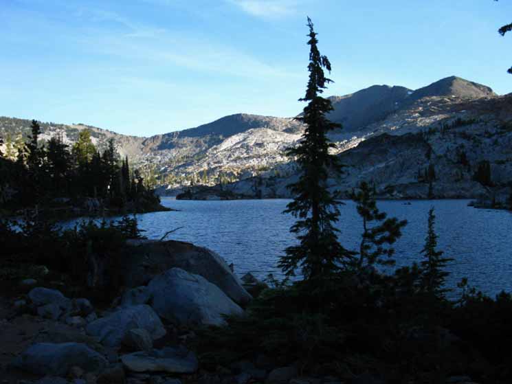 Fontanillis Lake with Dicks Pass and Peak in background.