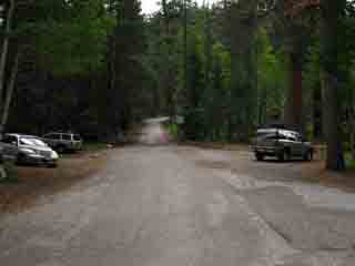 South Upper Truckee Trailhead parking. Trailhead in on right in front of vehicle