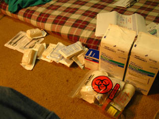 Some ot the supplies to treat frostbite