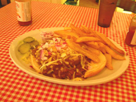 Chile Cheese Burger: Need I say More? Kennedy Meadows Pack Station, Sonora Pass.
