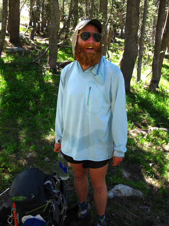 Caveman hiking the Pacific Crest Trail through Jack Main Canyon, 2013.