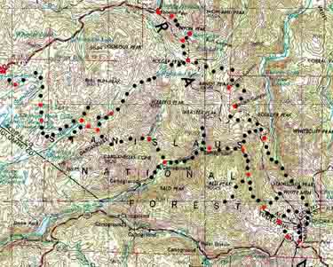 The Tahoe to Yosemite and Pacific Crest Trails between Highway 4 and Highway 108